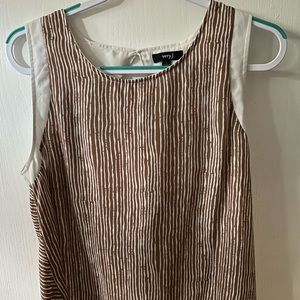 Light brown with cream stripes top/blouse